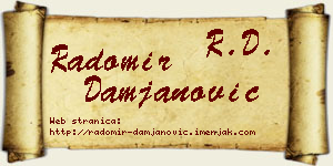 Radomir Damjanović vizit kartica